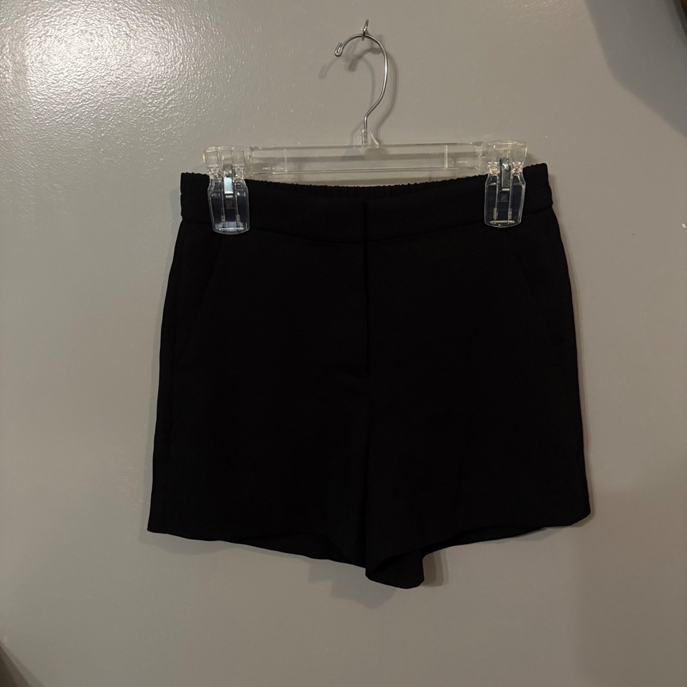 J. by J. Crew Black Shorts Elastic Waistband Dressy Career Casual (Women's 2)